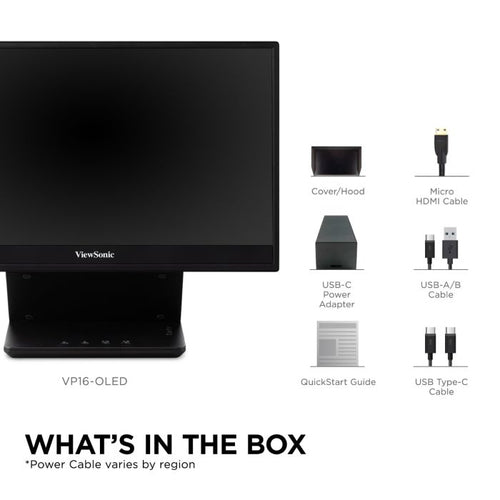Viewsonic VP Series VP16-OLED computer monitor 40.6 cm (16 Viewsonic VP Series VP16-OLED computer monitor 40.6 cm (16